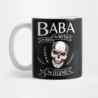 Baba The Man The Myth The Legend Happy Father Halloween Day Skeleton Lover Fans Mug